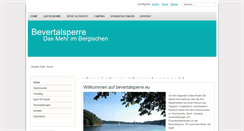 Desktop Screenshot of bevertalsperre.eu